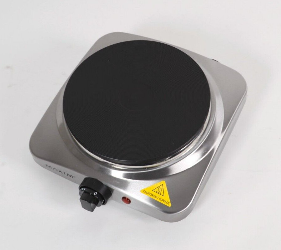 Maxim Kitchen Electric Cooktop Hotplate Pro Single Portable Stove 1500W
