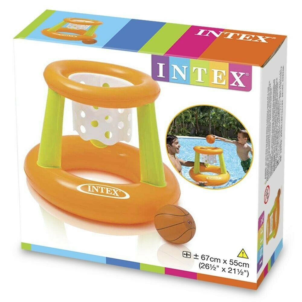 Intex Floating Basketball Hoop Inflatable Outdoor Pool Game Kids Play Summer Toy