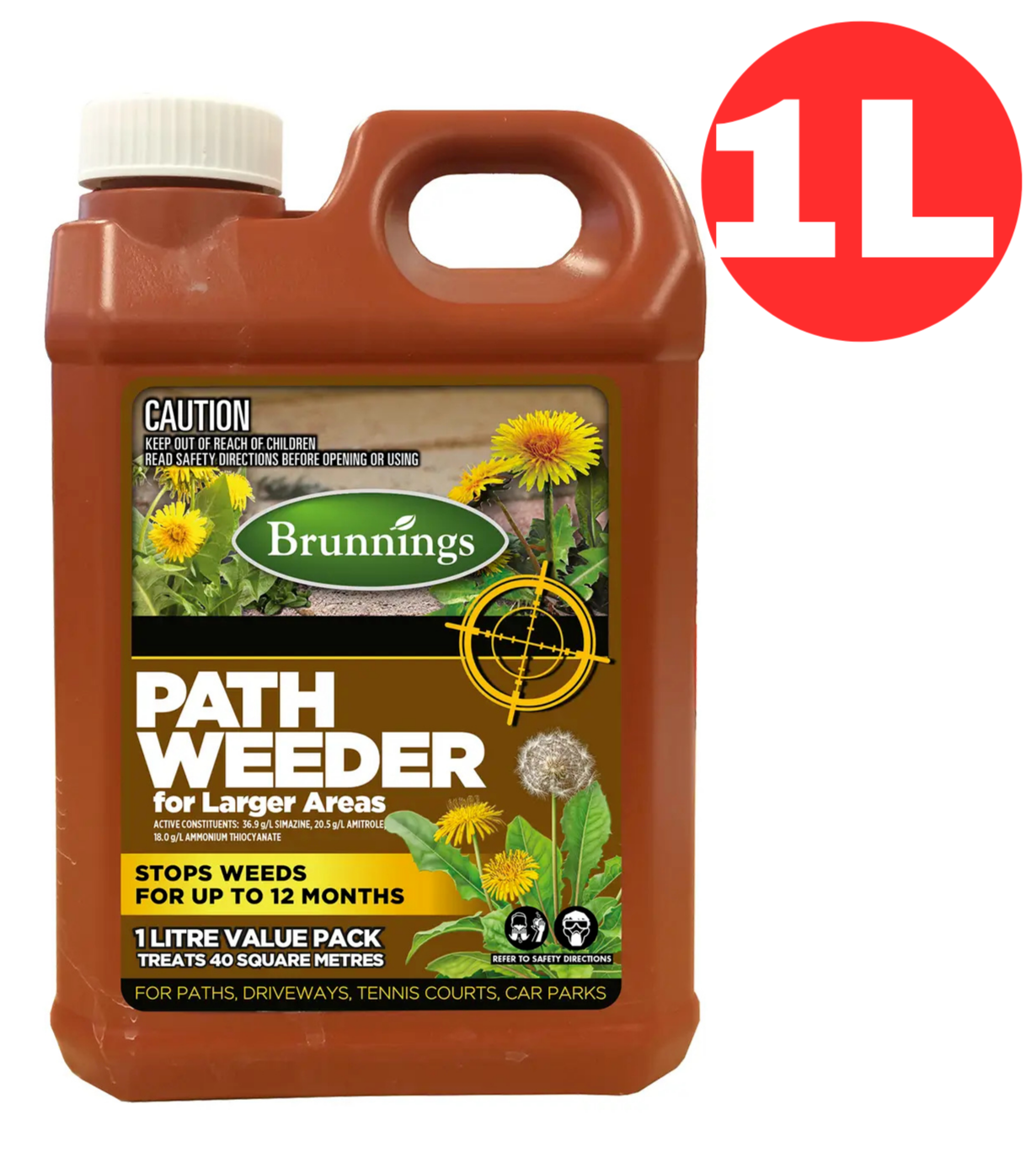 Brunnings 1L Path Weeder Path Driveway Liquid Concentrated Weed Control Killer