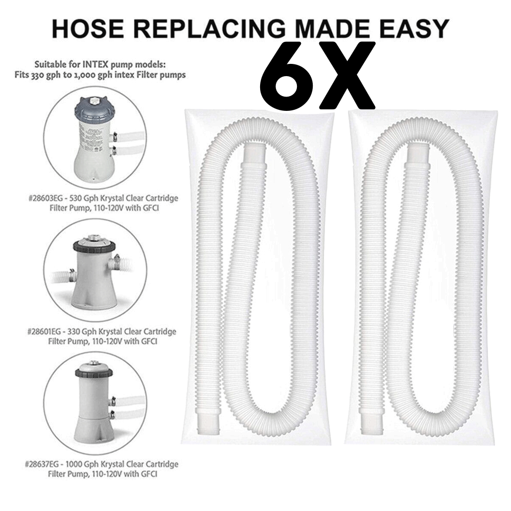 Genuine Intex  Hose 32MM Pipe for Above Ground Swimming Pool Pump 6 Pack