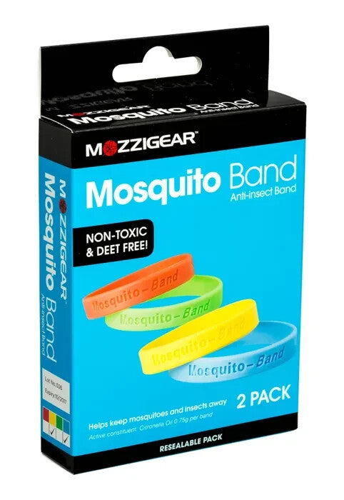 Mozzigear Mosquito Repellent Wrist Band Camping Hiking Insect Repelller 2 Pack