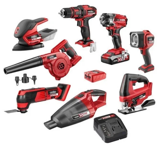 Ozito PXC 18V 9 Piece Set Cordless Ulitimate Tool Kit with Charger P9K-250P