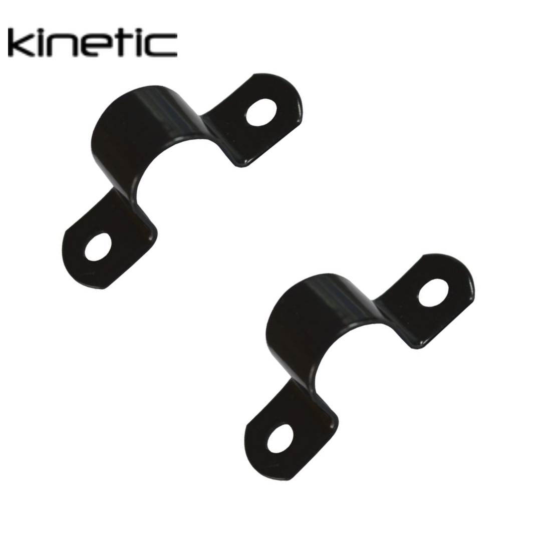 Kinetic Saddle Pipe Clips U-shaped 18mm Powder Coat Finish for Plumbing 10 Pack