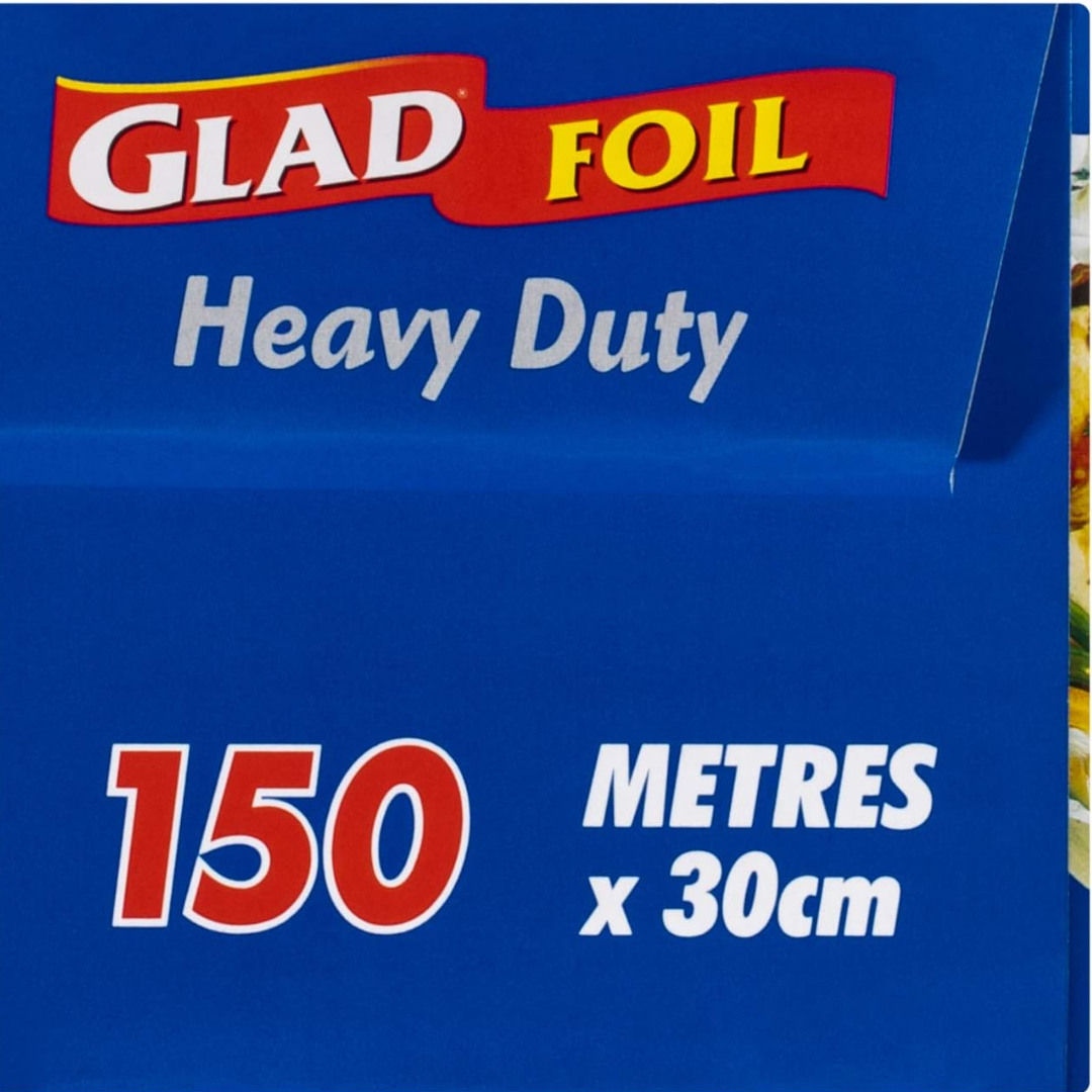 2 x Glad Foil Sealing Wrap Food Wrapping Cover Heavy Duty 150M x 30cm