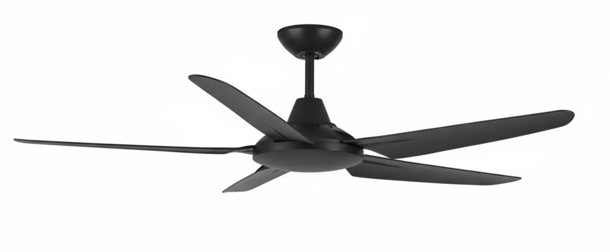 Mercator Gladis 130cm Ceiling Fan 5 Blade Indoor Living Room 3 Speed Black