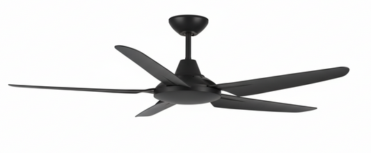 Mercator Gladis 130cm Ceiling Fan 5 Blade Indoor Living Room 3 Speed Black