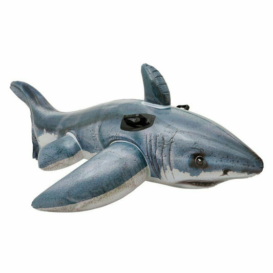 Intex Great White Shark Ride on Kids Children Inflatable Swimming Water Toy
