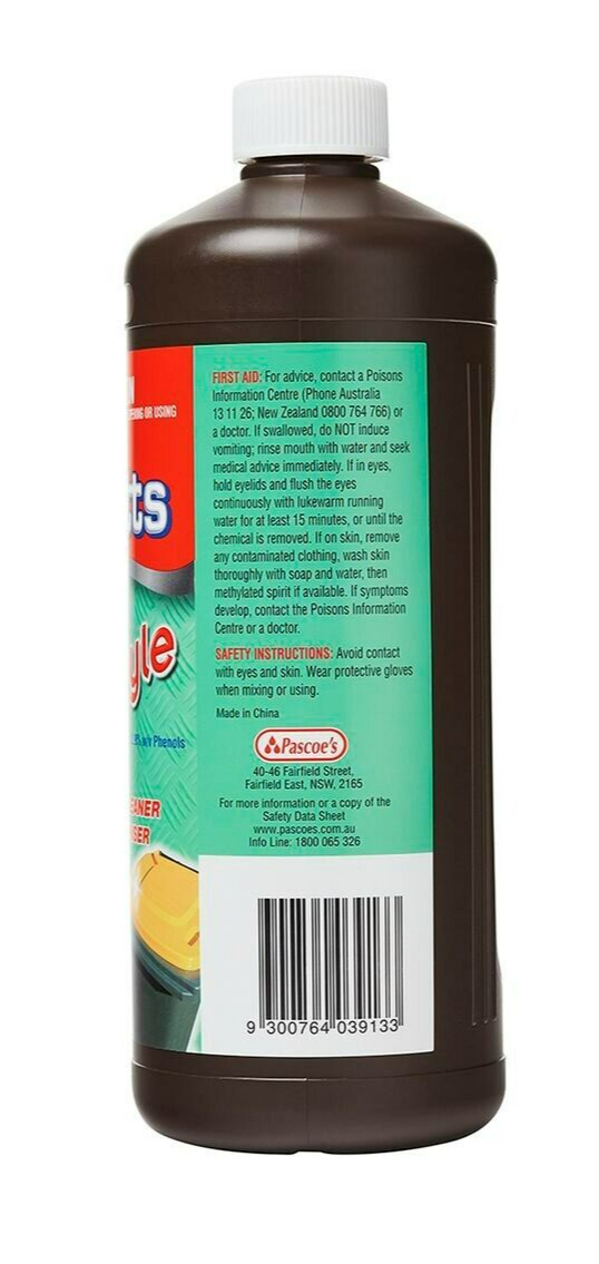 Pascoes 1L Scotts Phenyle Deodoriser Disinfectant Liquid Outdoor Cleaner