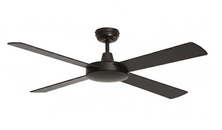 Mercator Grange 132cm Ceiling Fan 52" 4 Blade DC Black 3 Speed