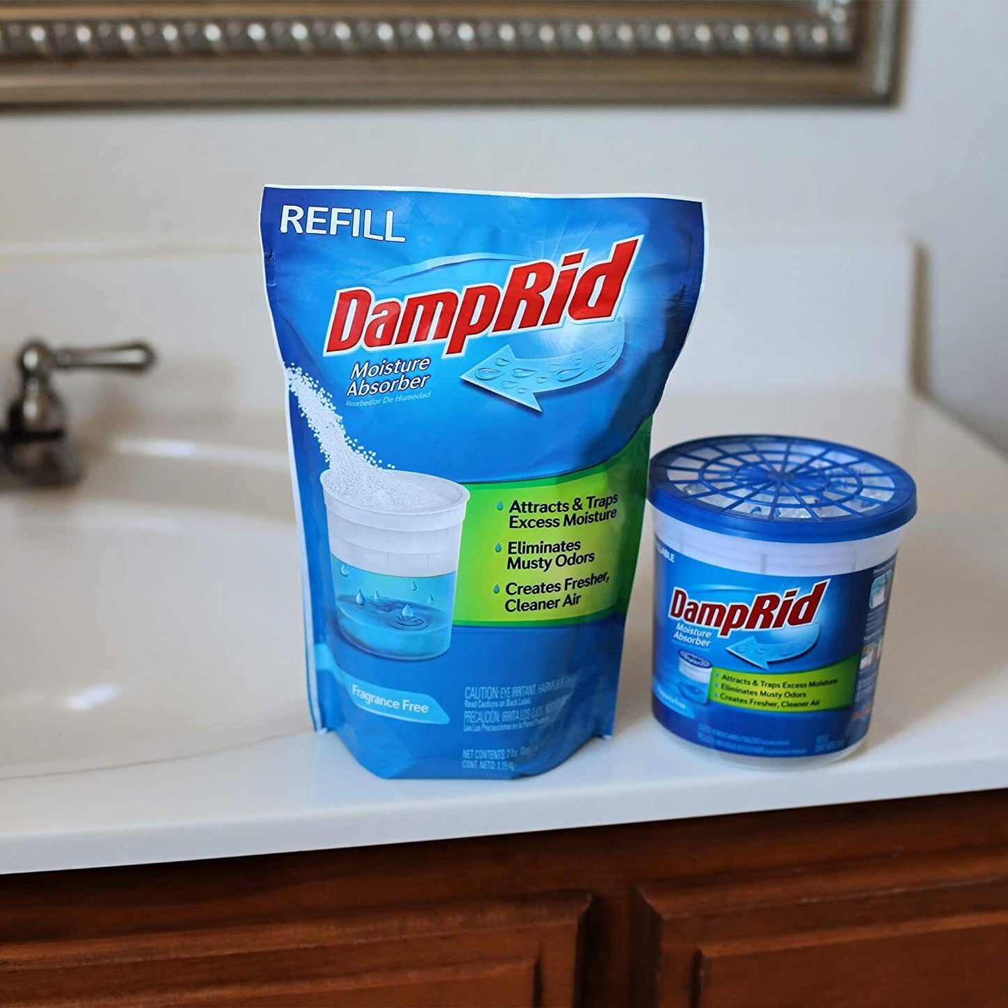 Damprid Moisture Absorber Refill Bag Anti-Mould Fragrance Free Damp Rid 1.19kg