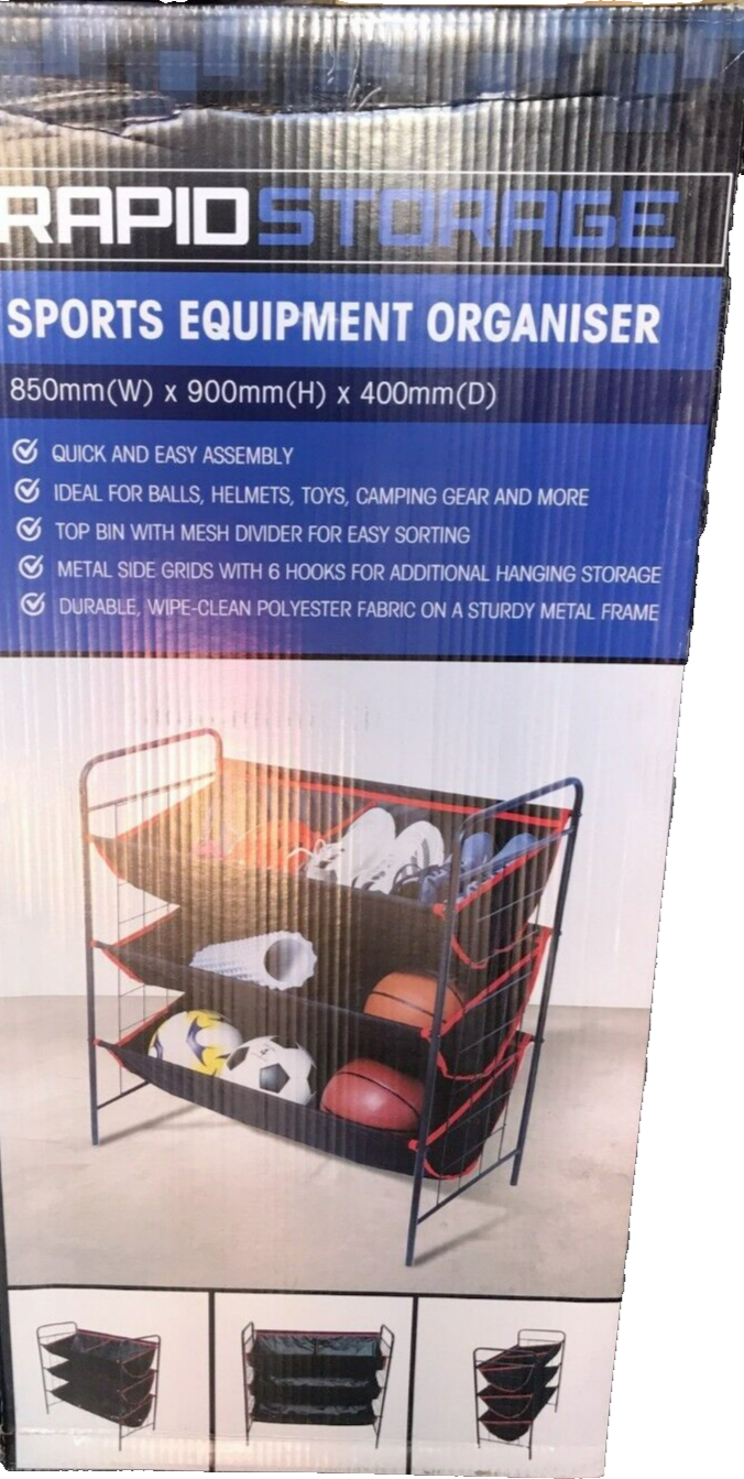 Rapidstorage Sports Equipment Organiser Ball Storage Rack Toys Display Holder
