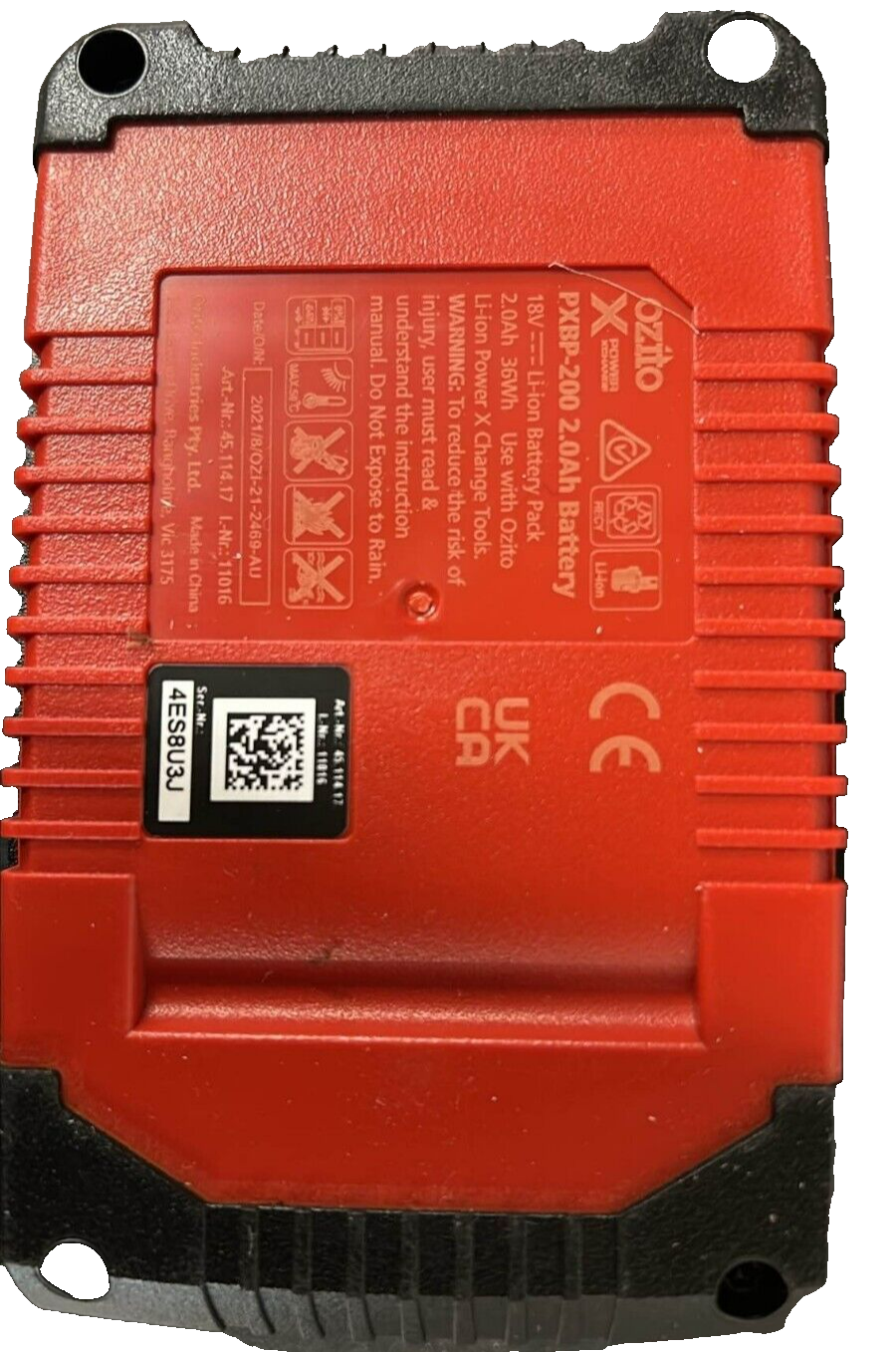 Ozito 2.0Ah Lithium-Ion Battery Rechargeable PXBP-200 Range Garden Tools 18V