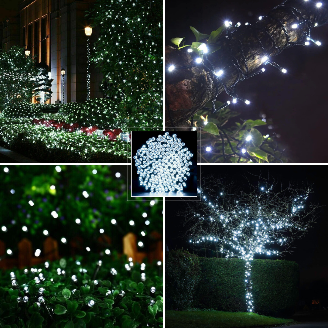 Lytworx 250 White LED Fairy Lights Christmas String Light Decoration 12.4m