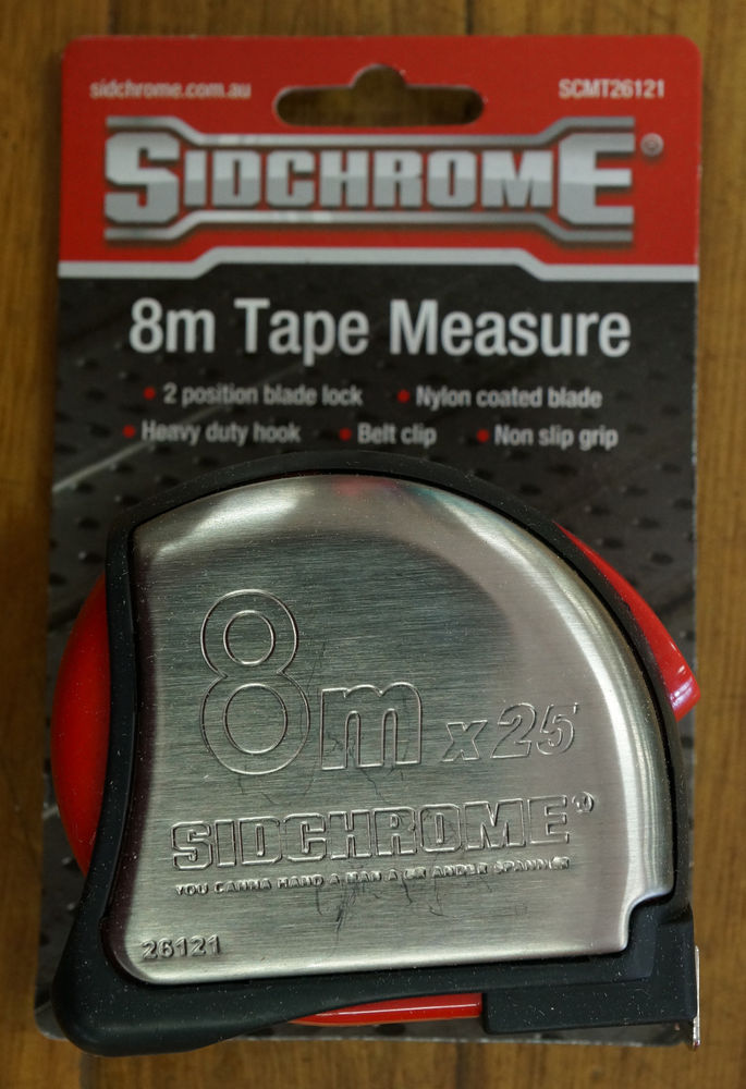 Sidchrome 8M Measuring Tape Flexible Measure Metric Ruler Retractable Roller New