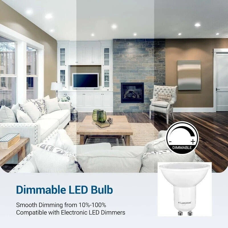 8x Luminus LED Downlight Bulb GU10 6W Recessed Daylight  Dimmable 500LM 5000K