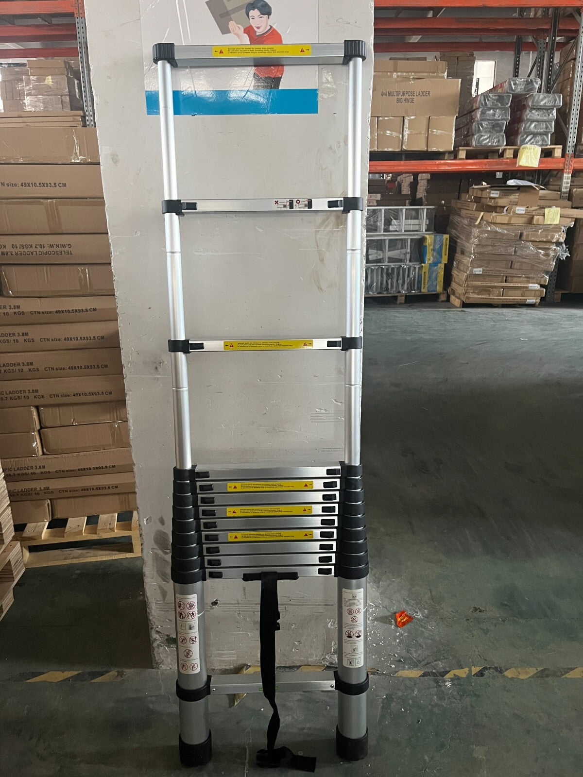 Katashi Telescopic Ladder 3.2M Step Aluminium Extension Portable
