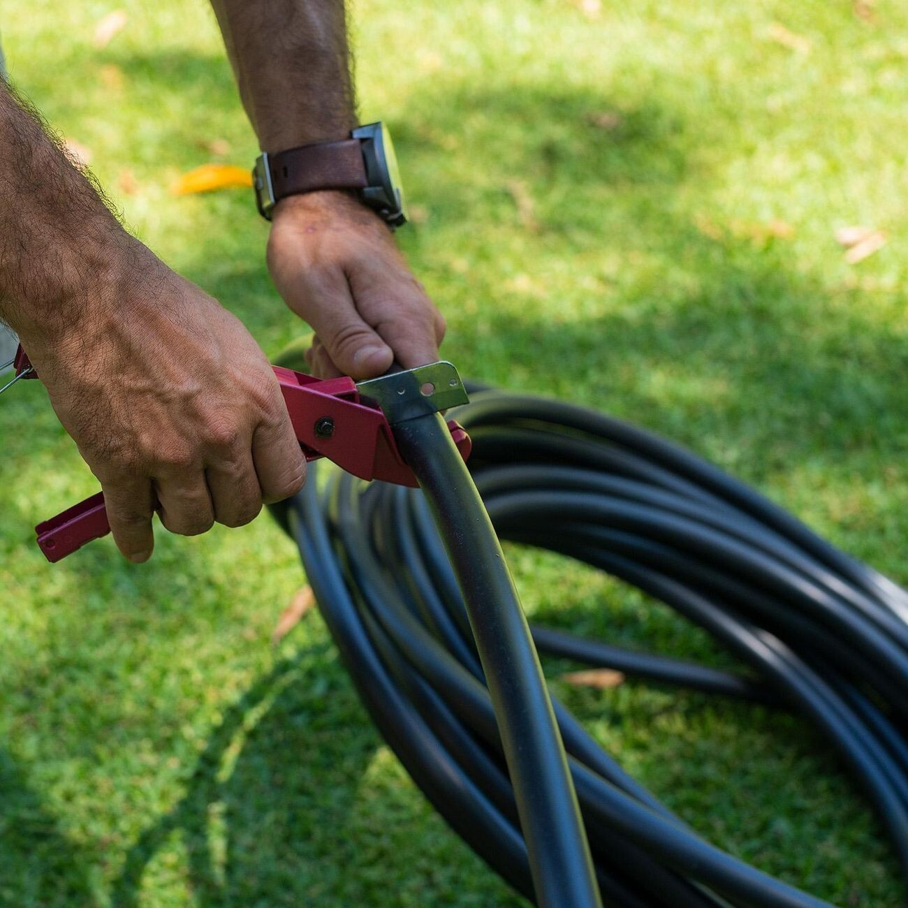 Holman Irrigation Pipe Black Poly Premium Tube Garden Watering System 13mm x 50m