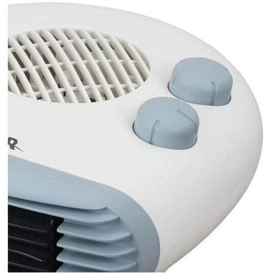 Heller 2000W Low Profile Fan Heater Desk 2 Heat Settings Adjustable Thermostat