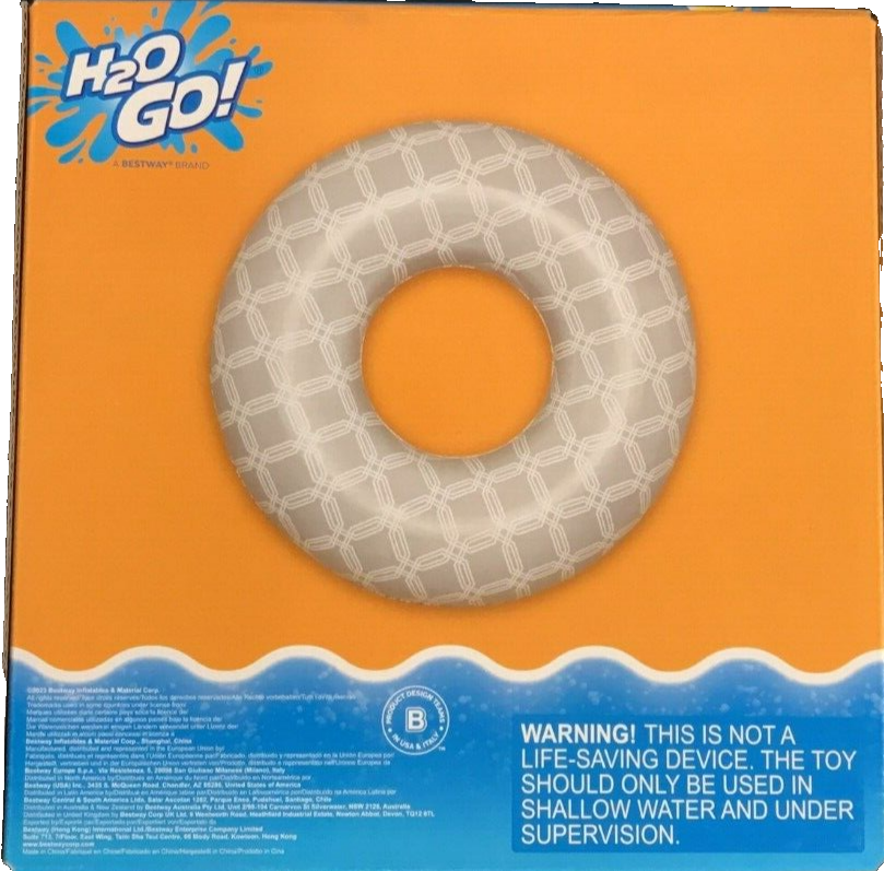 Bestway H2OGO Inflatable Swim Ring Swimming Pool Beach Water Lounge Float Raft