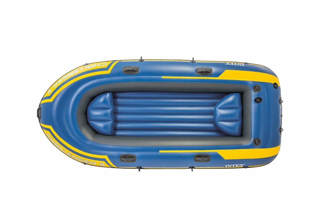 Intex Challenger 3 Person Inflatable Boat Set W/Oars Pump Sports River Lake Raft