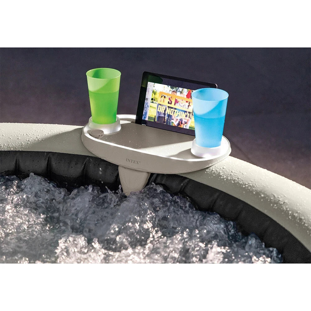 Intex Premium Tray Cup Holder Accessory PureSpa Inflatable Hot Tub LED Storage