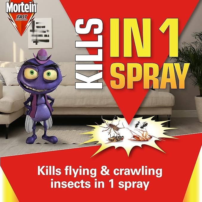 3x Mortein Fast Knock Down Fly Mosquito Multi Insect Killer Pest Spray 300g