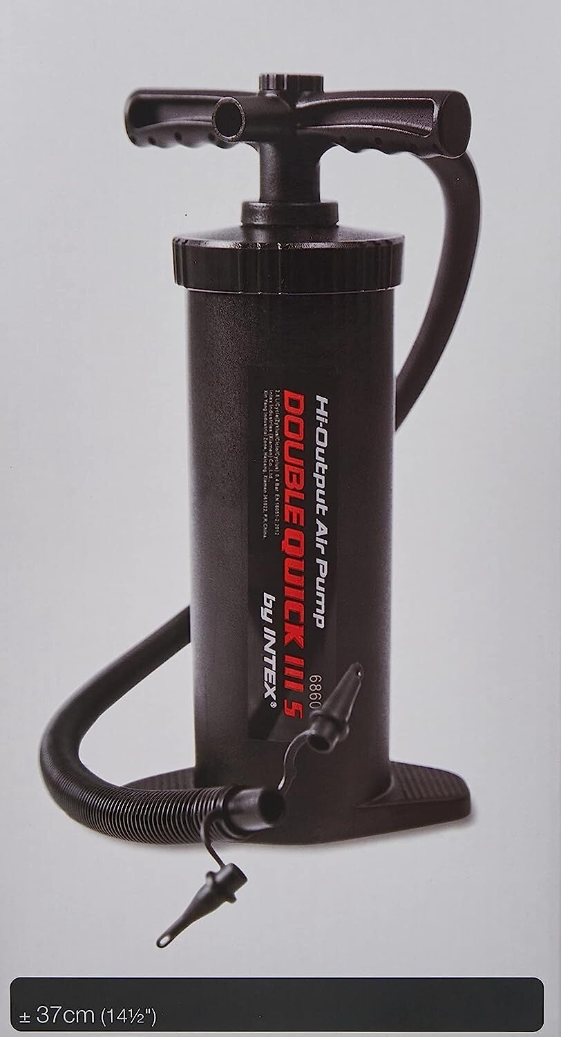 Intex Double Quick III Hand Pump Inflator for Air Bed Mattress Inflatable Pool