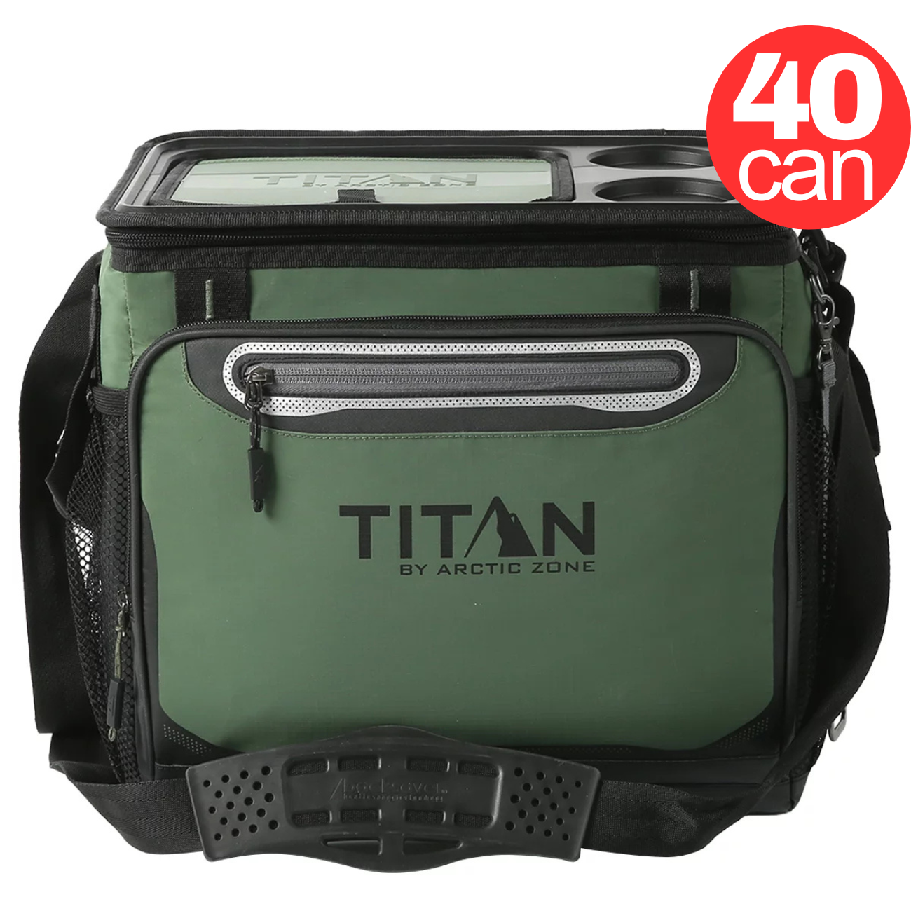Titan By Arctic Zone 40 Can Cooler Insulated CollapsibleCamping Hiking Bag Green