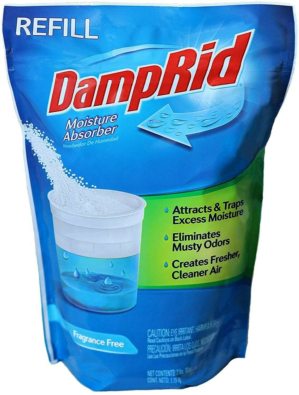 Damprid Moisture Absorber Refill Bag Anti-Mould Fragrance Free Damp Rid 1.19kg