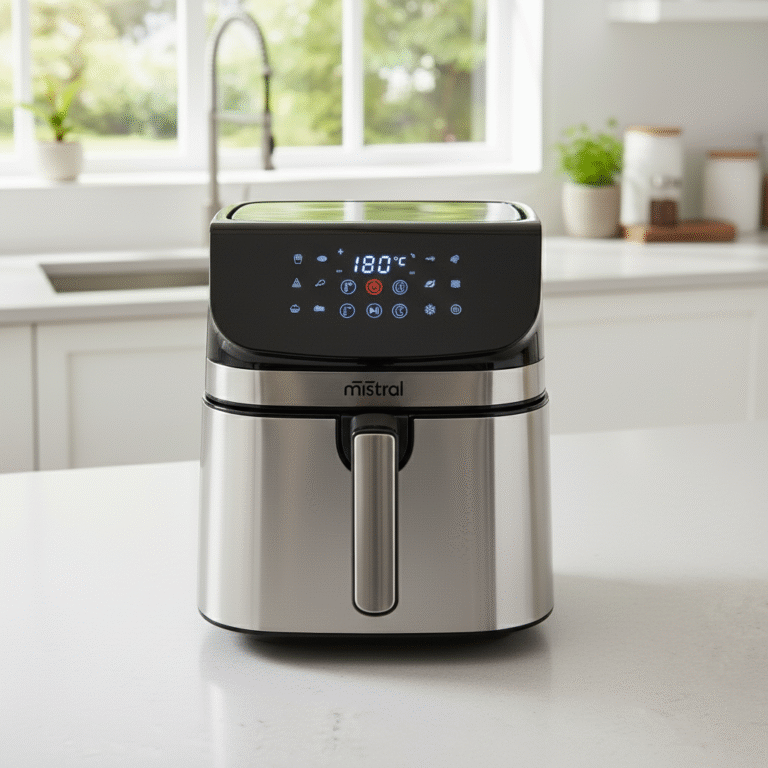 Mistral 10.3L Digital Air Fryer Multifunctional Non Stick Tray Stainless Steel
