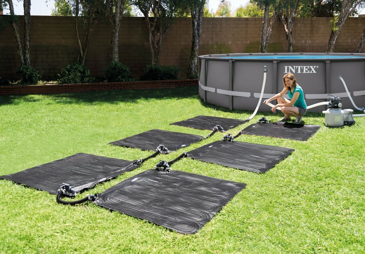 Intex Solar Heater Mat Above Ground Swimming Pool Filter Pump Warmer Pad 120cm