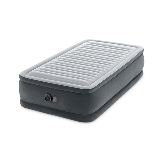 Intex Twin Inflatable Airbed Comfort Plush With Fiber Tech Rp 99x191x46cm