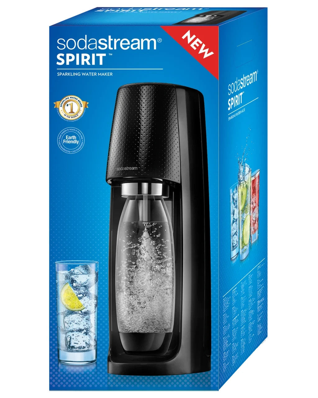 SodaStream Spirit Sparkling Drink Water Soda Fizzy Drinks Machine Maker Black