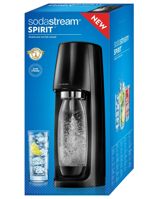 SodaStream Spirit Sparkling Drink Water Soda Fizzy Drinks Machine Maker Black