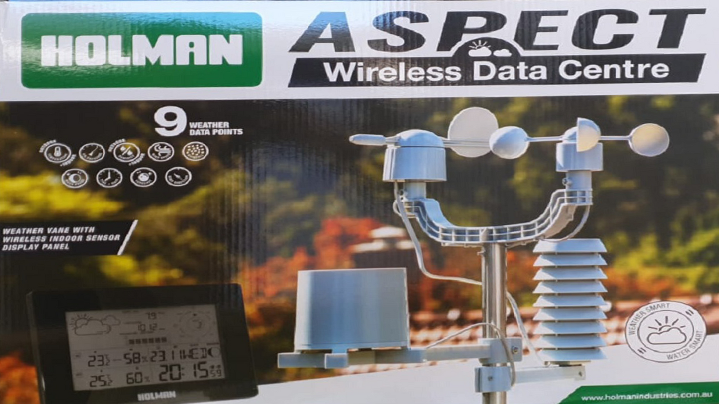 Holman Digital Weather Station Indoor Outdoor Wireless Wifi Data LCD Screen