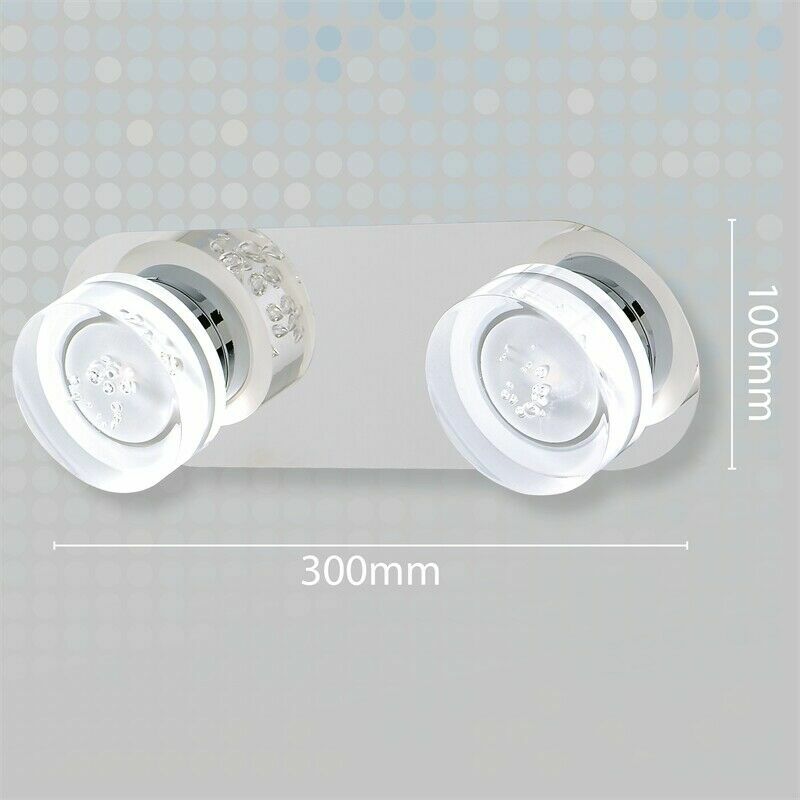Verve Design Wall Light Willow LED Bathroom Vanity Lighting 2X Chrome 5.5W IP44