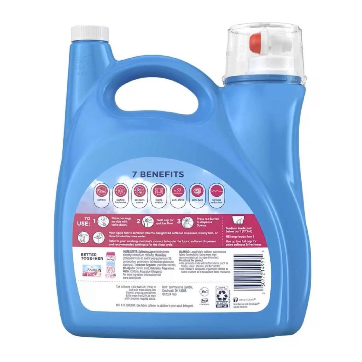 Downy April Fresh Liquid Fabric Softener 148 fl oz 4.45L Bulk Size 170 Loads