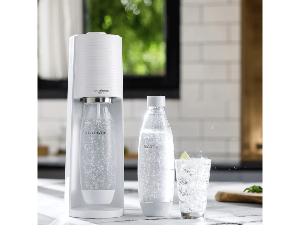 SodaStream Terra Sparkling Water Maker + 2x 1L Bottles