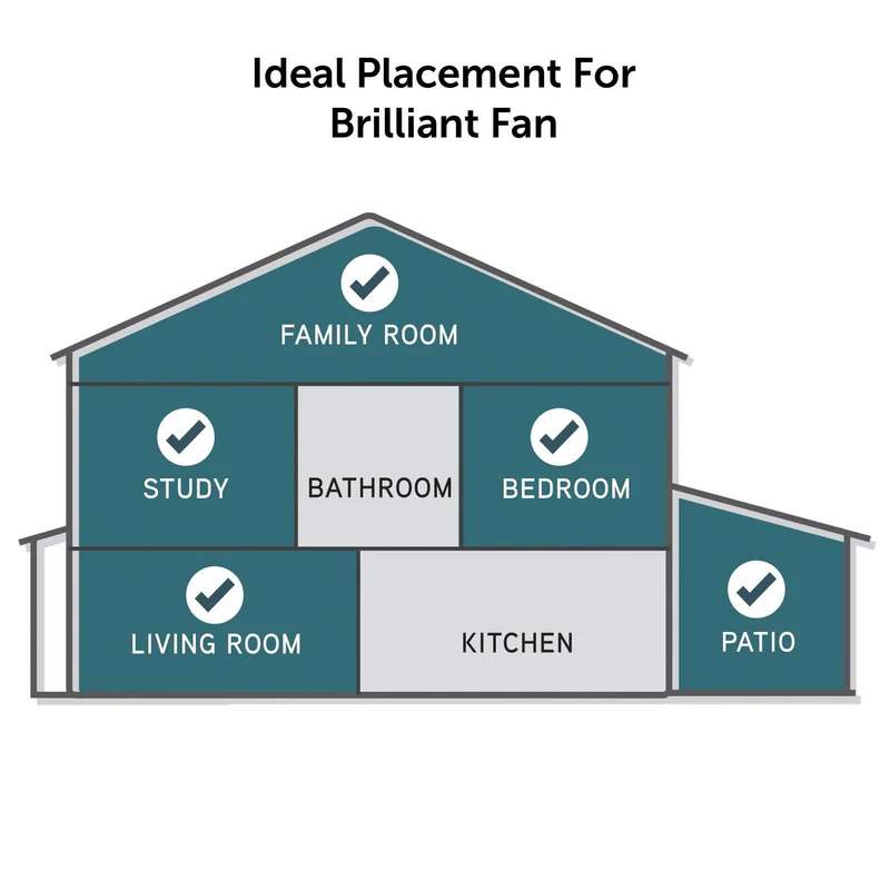 Brilliant Inaya Black 132cm DC Ceiling Fan CCT LED Light & Remote