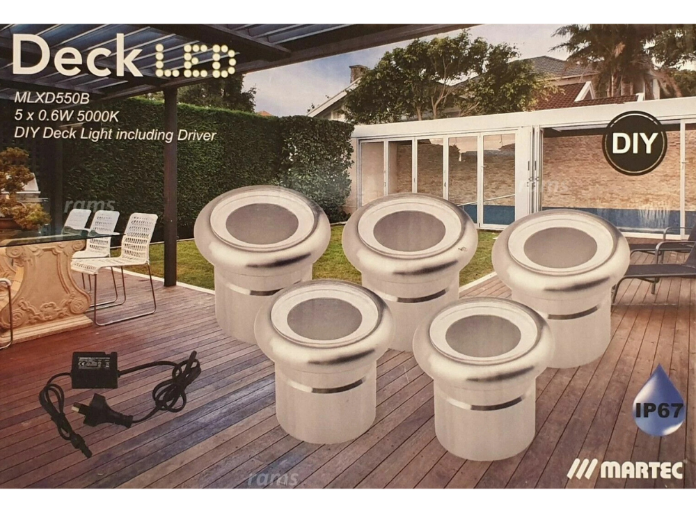 MARTEC Garden Deck LED Path Lights Kit – Outdoor Fence, Patio, Stairs with Driver