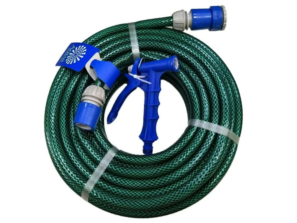Aqua Systems 12mm x 15m Garden Hose with Spray Nozzle – Yard & Garden Watering