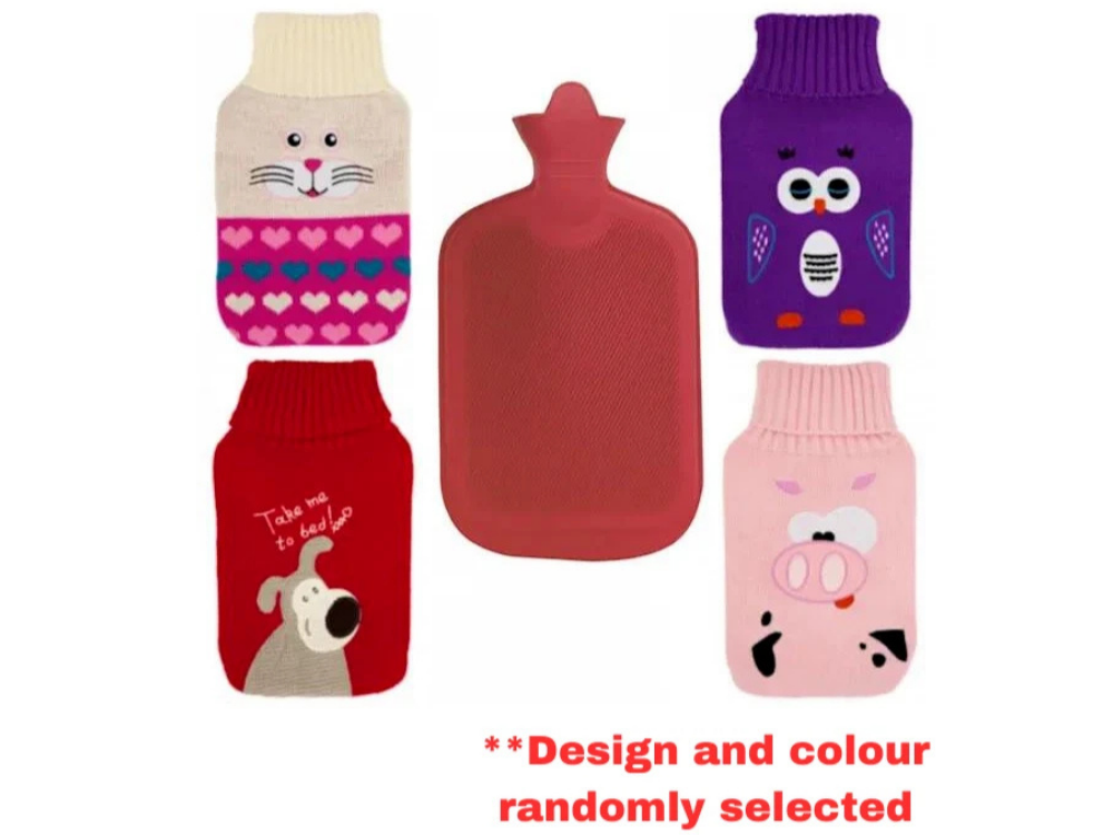 Winter Hot Water Bottle 2L – Soft Knit Cover