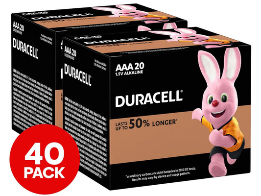 2x Duracell Coppertop AAA Batteries – 20-Pack, 1.5V Alkaline, Long Lasting