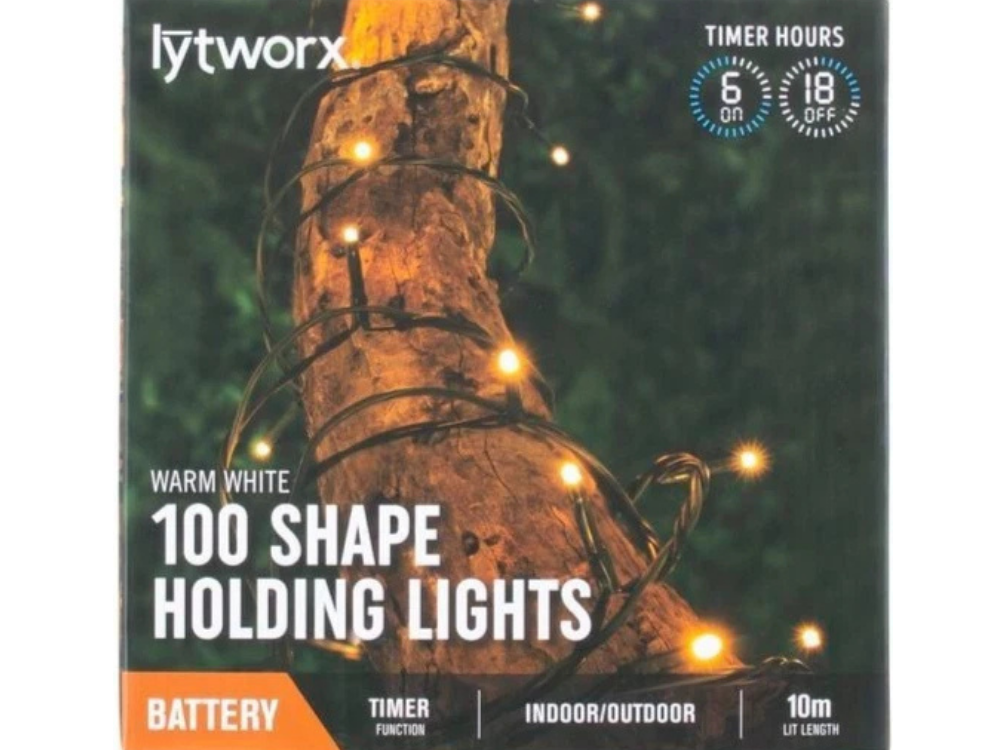 Lytworx 100-LED Shape Flex Lights 10m Battery Operated