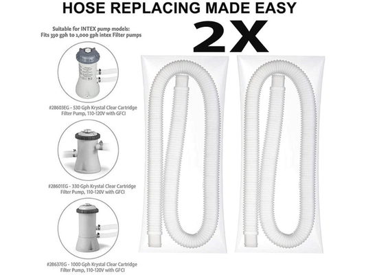 Genuine Intex 32mm Hose for Above Ground Pool Pump – 2 Pack