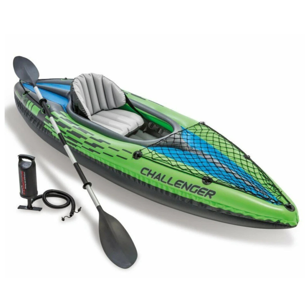 Intex Challenger K1 Inflatable Kayak for 1 Person, Paddle Boat