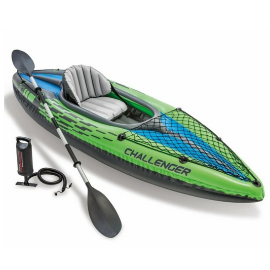 Intex Challenger K1 Inflatable Kayak for 1 Person, Paddle Boat