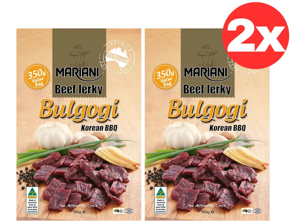 2x Mariani Bulgogi Beef Jerky – Korean BBQ Authentic Snack, 350g