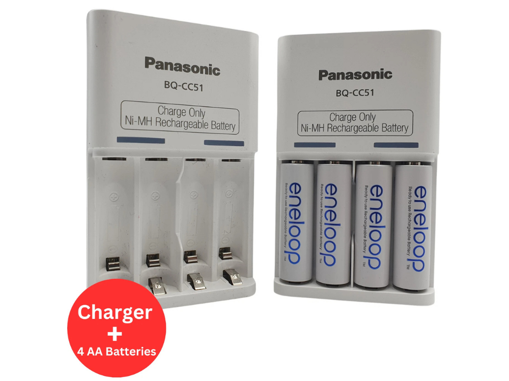 Panasonic Eneloop Charger Kit – 4x AA 2000mAh, 90–180min Charge