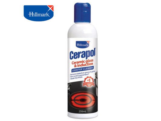 Hillmark Cerapol 250ml Ceramic Cooktop & Glass Induction Cleaner – Non-Scratch